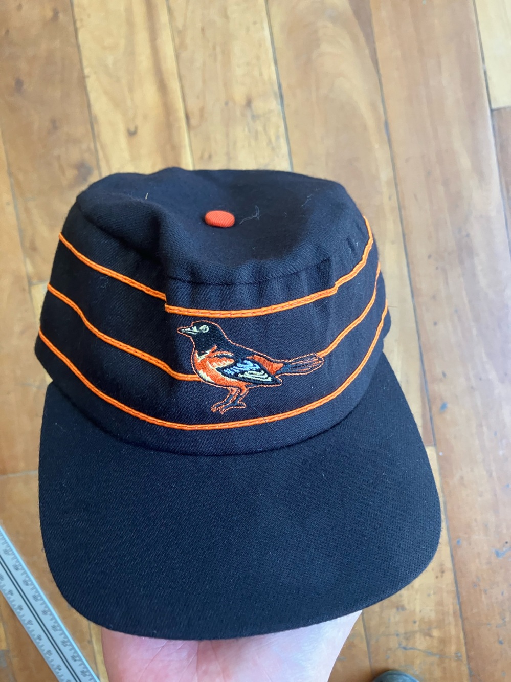 Vintage Baltimore orioles made in USA Black Baseball Cap with Orange Bird